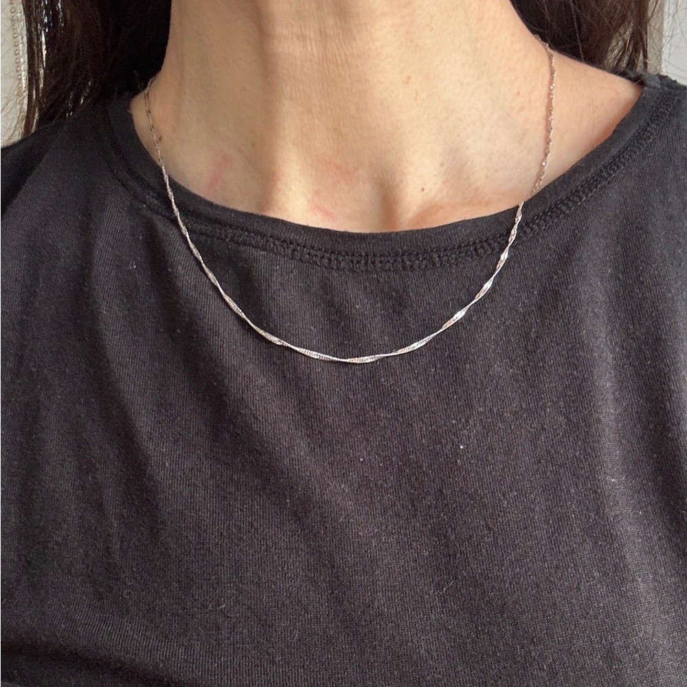 Disco Chain Necklace 925 Sterling Silver